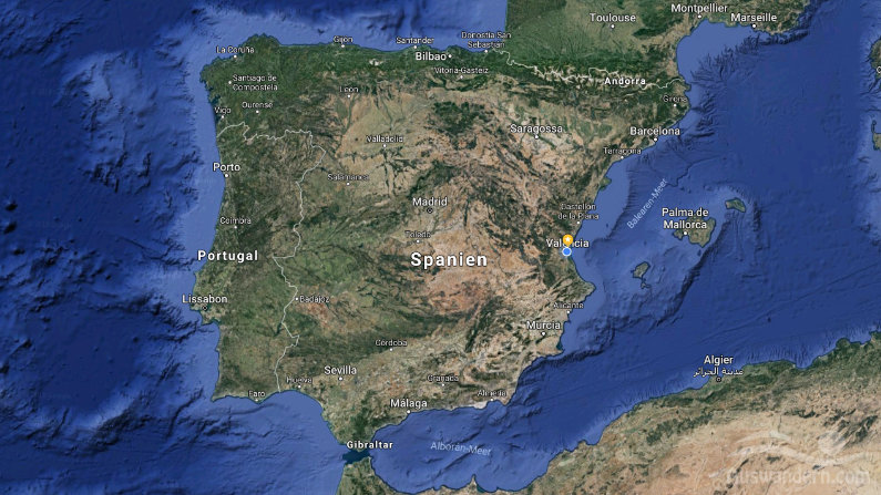 Geografischen Lage Spanien